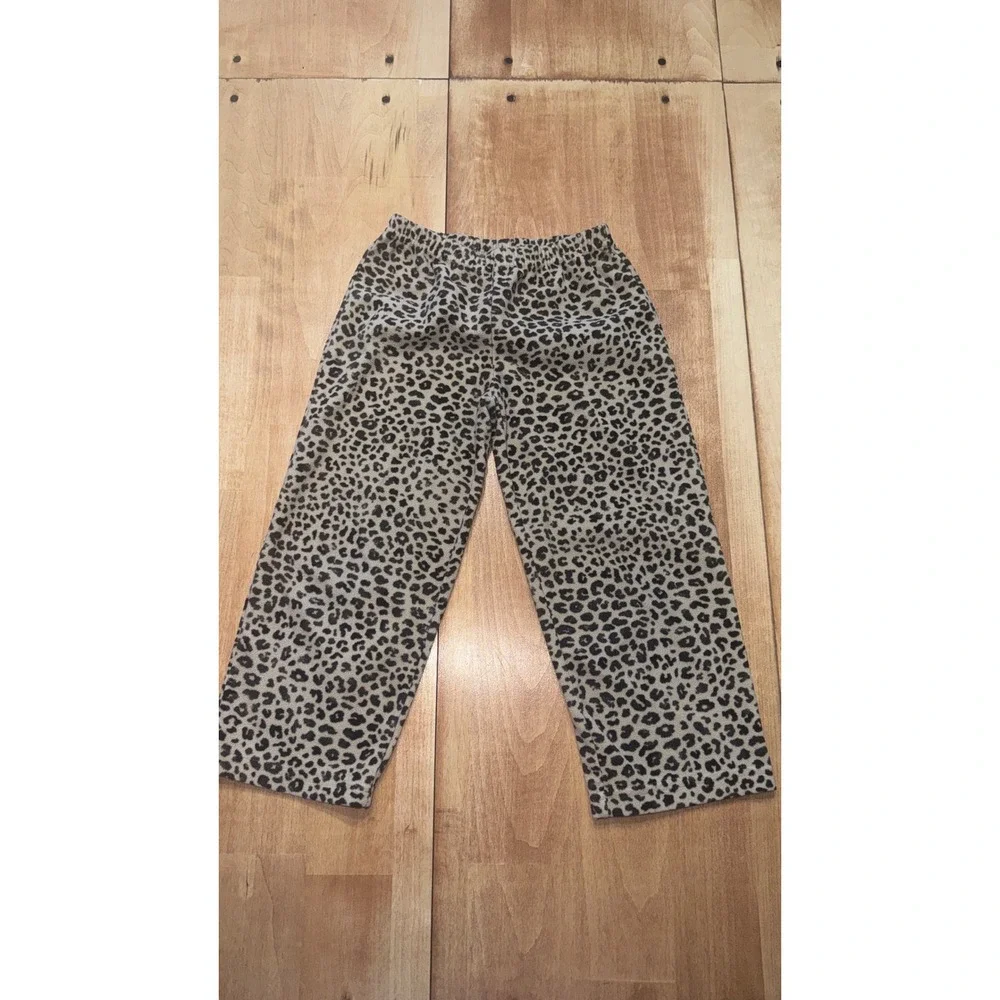 Carters Leopard Print‎ Fleece Pajama Pants Toddler Girls 4T Cozy Loungewear
